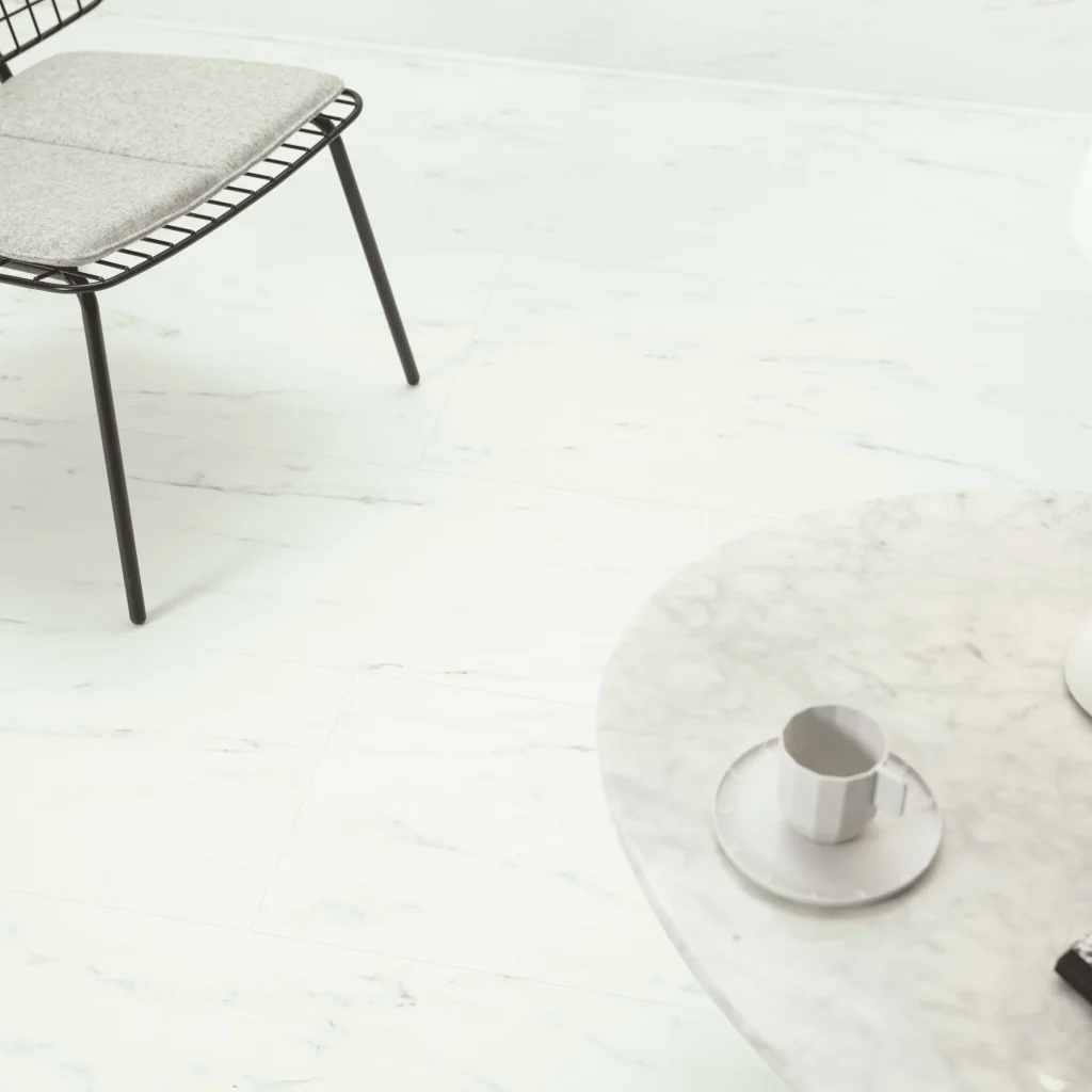 Magnificat Carrara White Marble Vinyl Flooring